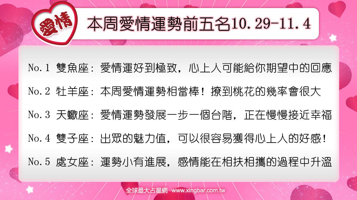 12星座本周愛情吉日吉時(10.29-11.4)