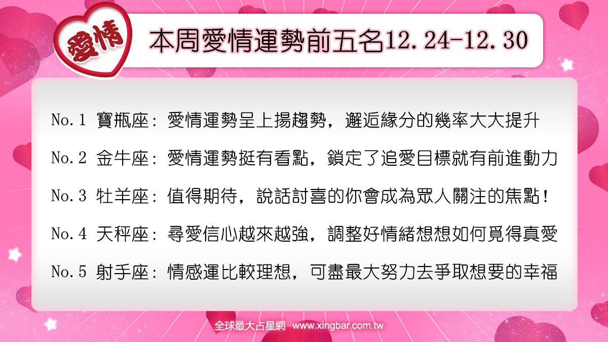 12星座本周愛情吉日吉時(12.24-12.30)