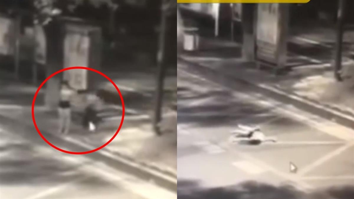 驚悚畫面曝!長腿主播路邊等車 突遭怪男刀捅下體