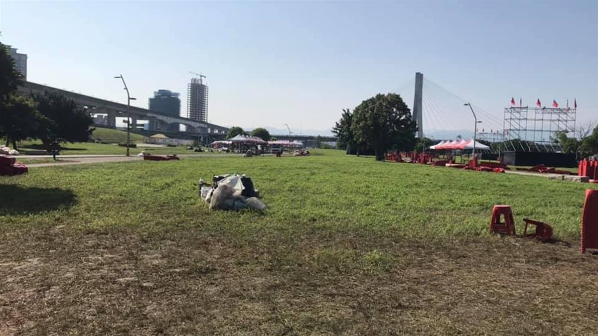 韓造勢後草皮成爛泥！侯友宜：未恢復將開罰