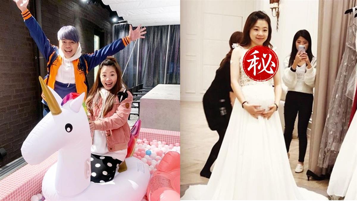 彌補結婚3年遺憾 二伯挺肚穿鏤空婚紗美哭網