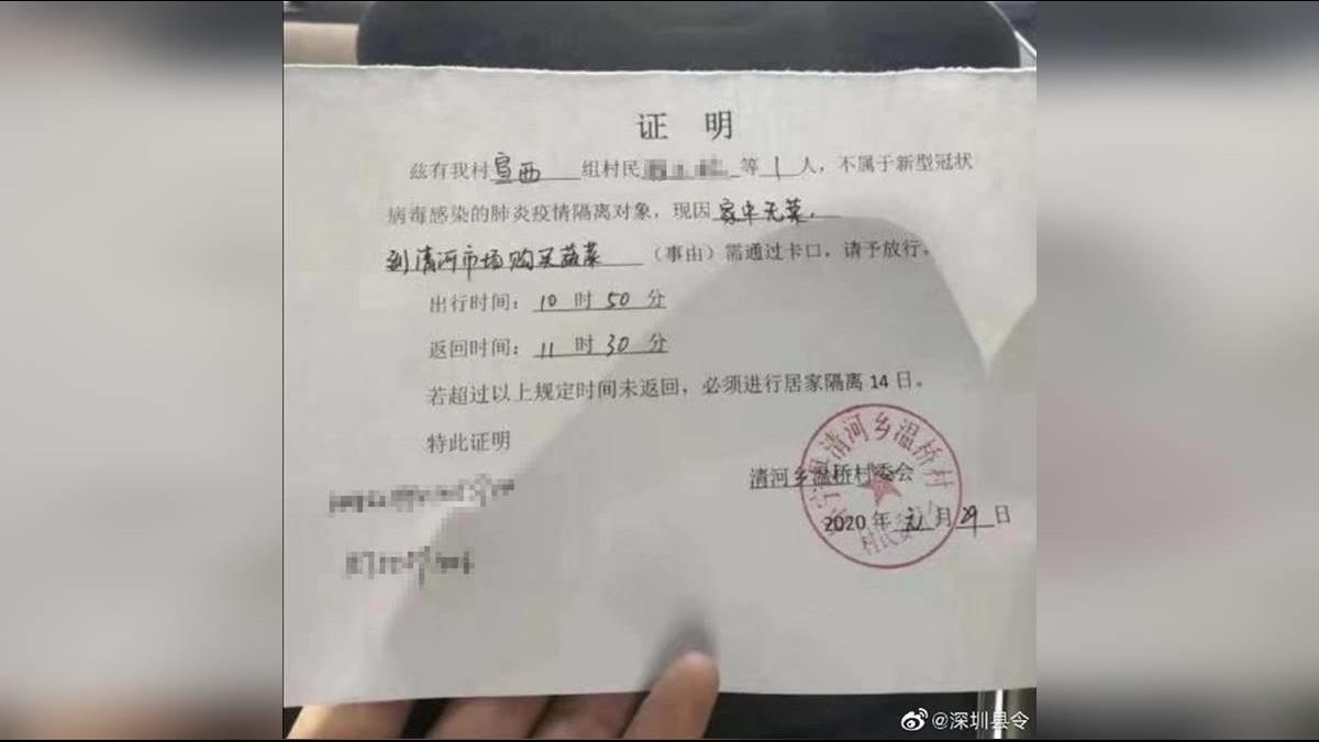 40分內未回家強制隔離14天?陸超狂「限時買菜令」引網瘋傳