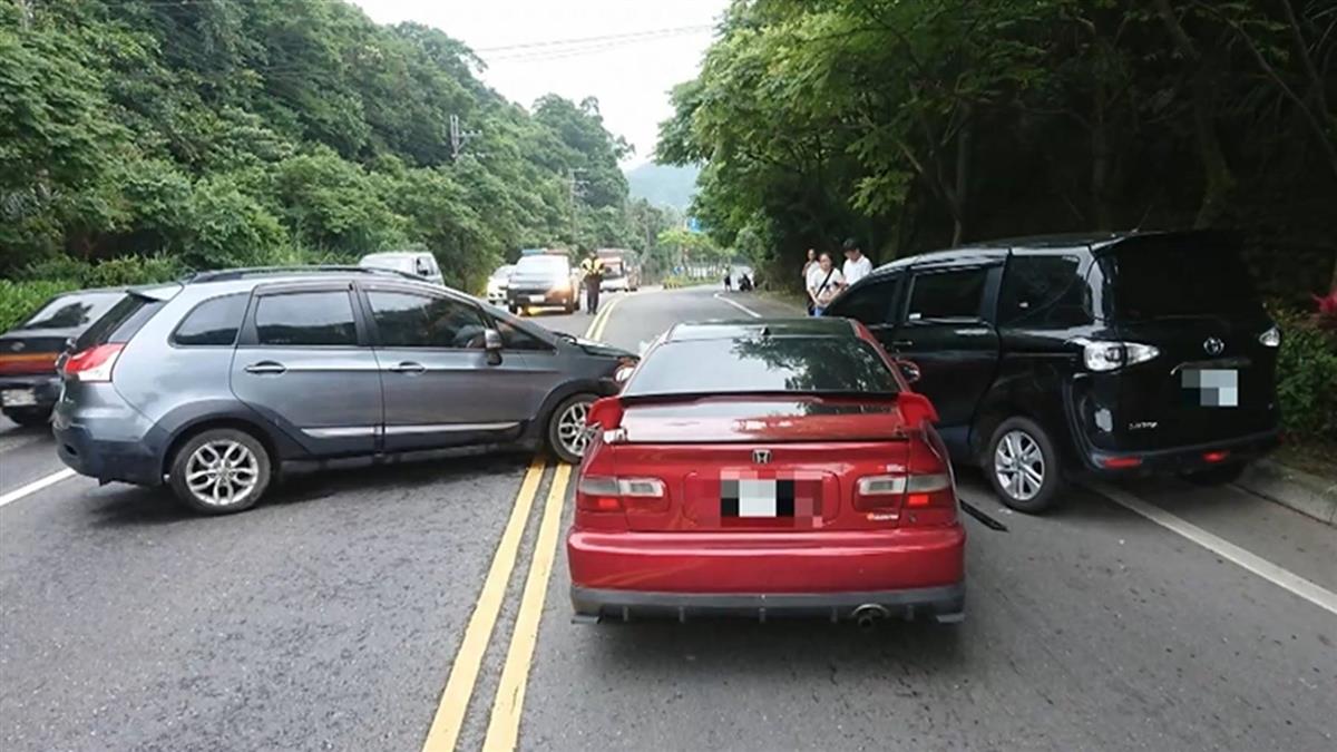 獨/越雙黃線撞兩車 肇事婦嗆:有種斬雞頭發誓沒撞我