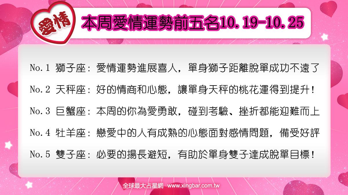 12星座本周愛情吉日吉時(10.19-10.25)