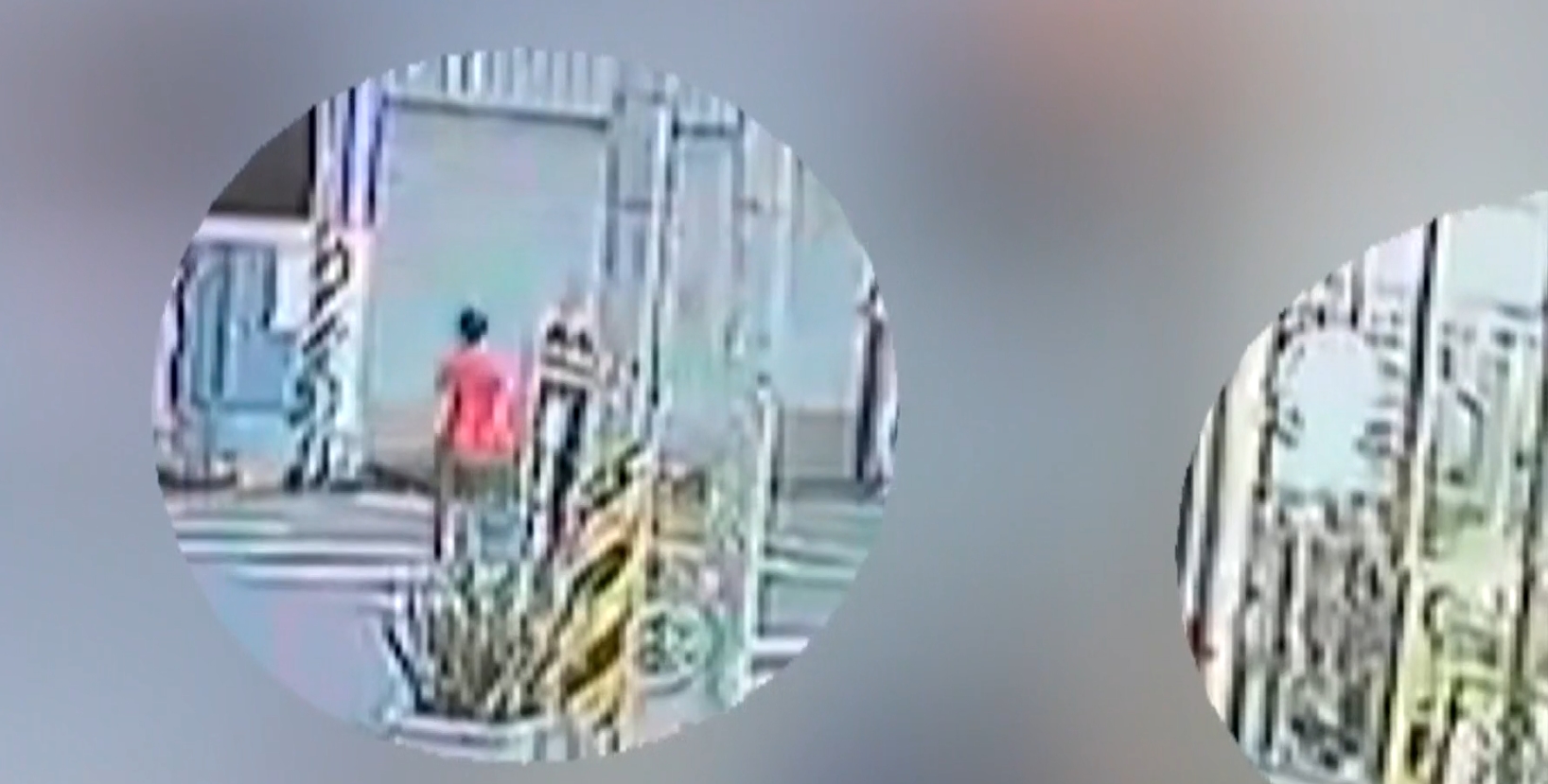 ▼男子在走出超商後，發現後面跟了2位警察。（圖／東森新聞）