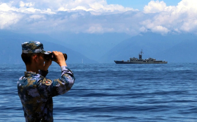 ▼解放軍日前在台海周邊海域進行軍演。（圖／翻攝自東部戰區微博）