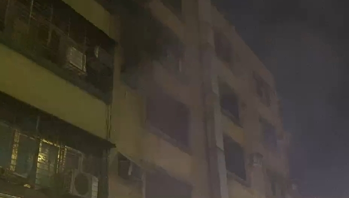 ▼大同區晚間傳出火警。（圖／東森新聞）