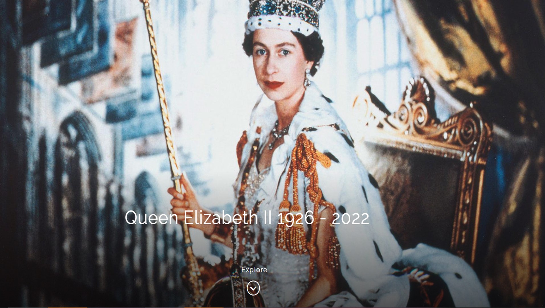 ▼王室官方網站宣布女王死訊。（圖／翻攝英國王室官方網站）