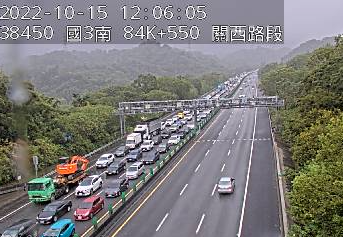 ▲▼關西路段交通大打結。（圖／翻攝自高工局即時路況）