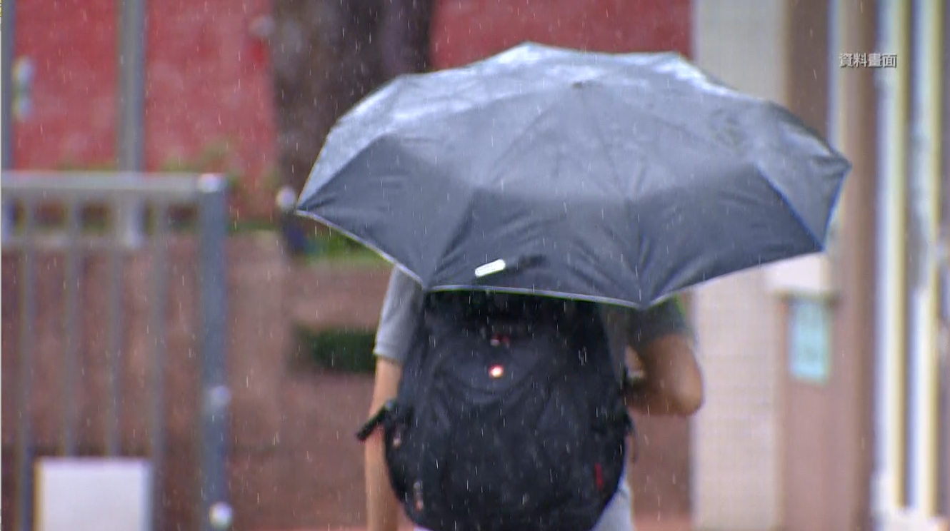 ▼周六到周日白天，東北風增強，桃園以北跟東半部會有短暫性陣雨。（圖／東森新聞）