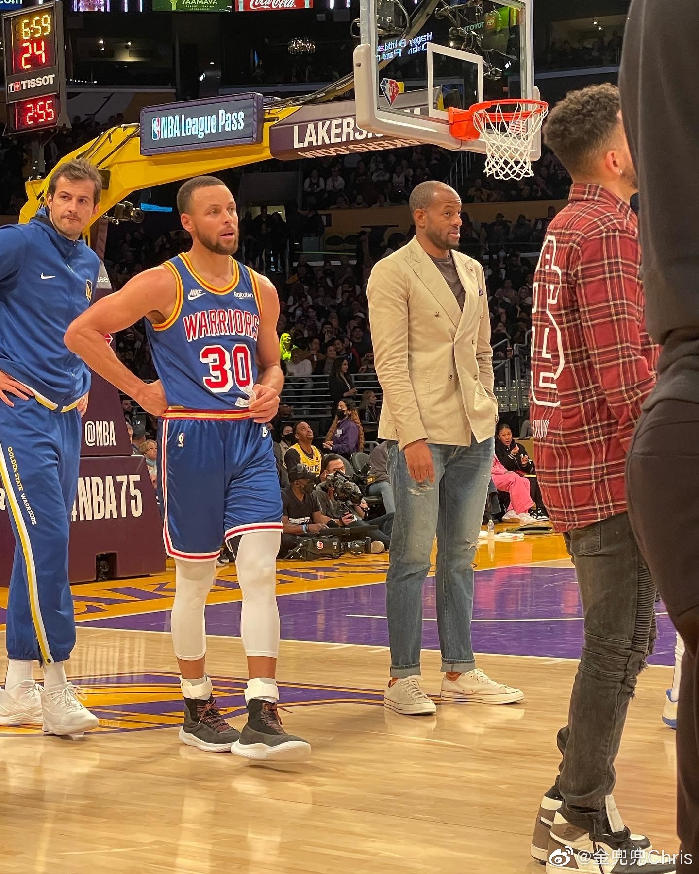 ▼金兜兜近距離看過柯瑞（Stephen Curry）打球（圖／翻攝自金兜兜微博）