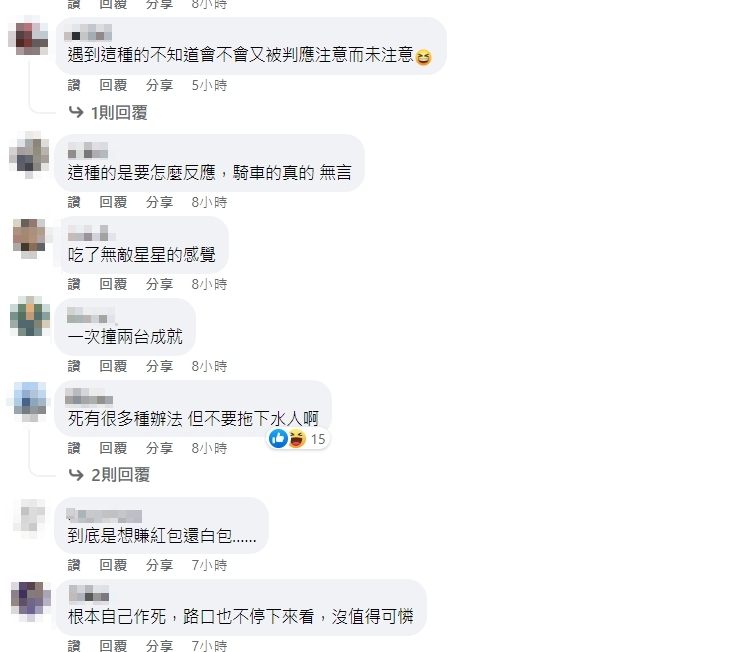 ▼對於女騎士不減速的行為，網友紛紛發表看法。（圖／翻攝自《重機車友 ❘ 各區路況天氣、資訊分享中心》臉書）