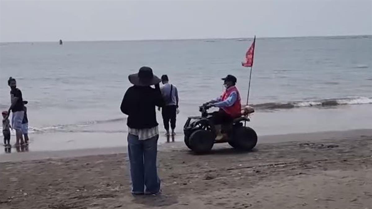 漁光島離岸流危險禁游泳 巡守員忙勸導警戒