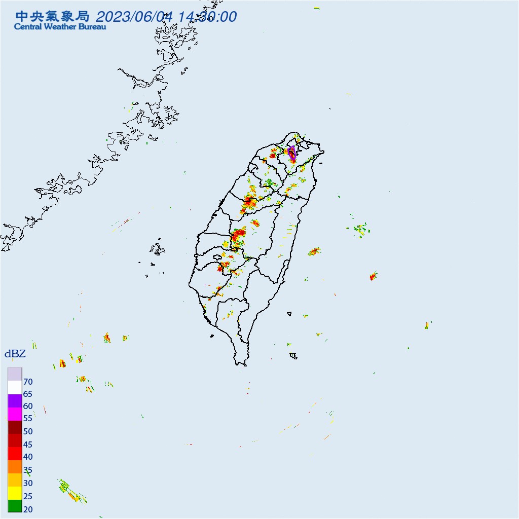 ▼氣象局針對雙北發布大雷雨特報。（圖／中央氣象局）