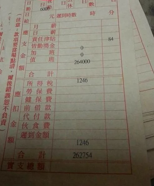 ▼一名網友曬出薪資單。（圖／翻攝自爆廢公社臉書）