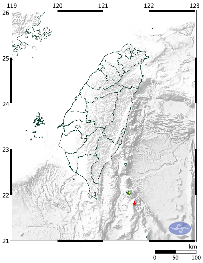 ▼今日晚間8點22分發生地震。（圖／翻攝自氣象局官網）