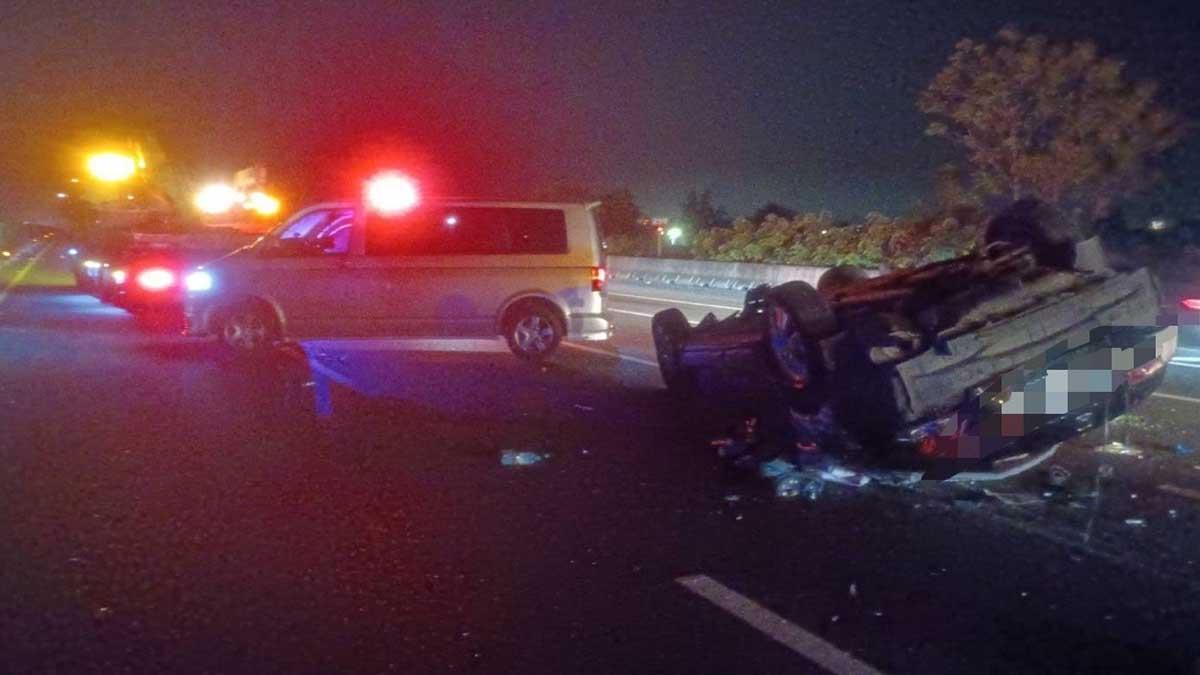 國道重大車禍！駕駛疑變換車道不慎 波及4車1死5傷