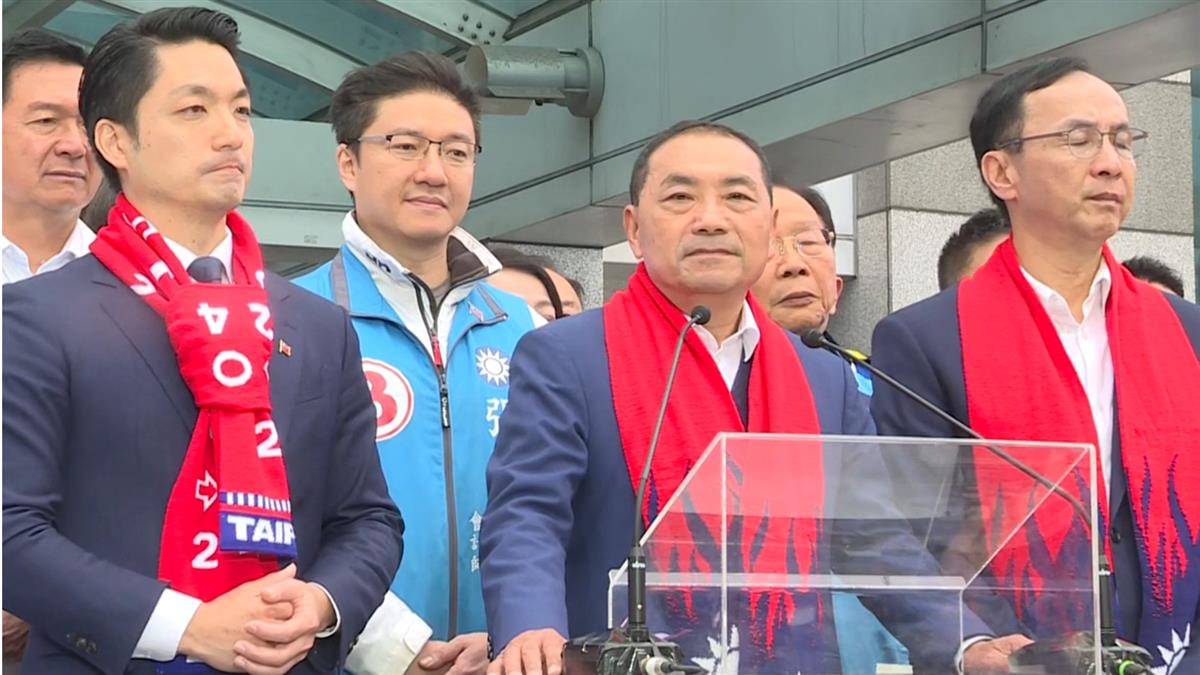 侯友宜國民黨元旦升旗 新年盼望：全力勝選、台灣共好
