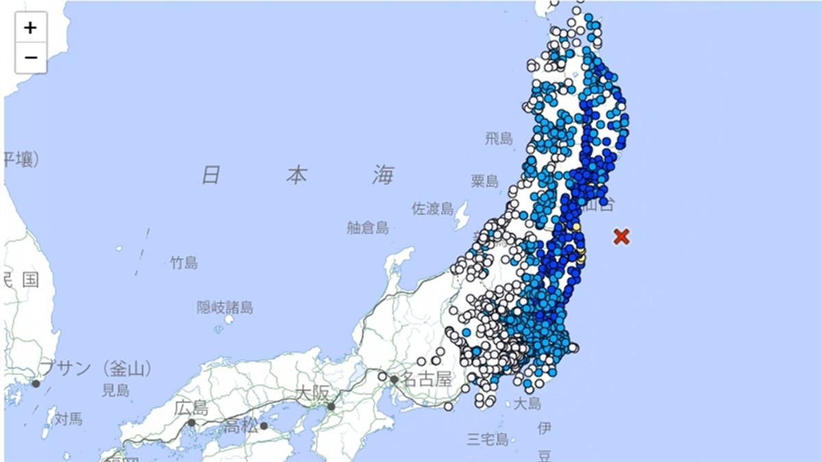 即／日本震不停！福島外海發生規模6地震 最大震度4