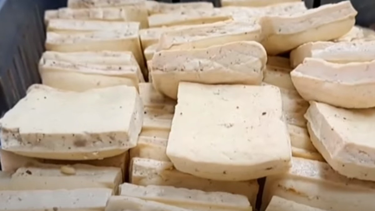 有民眾買一份臭豆腐，5塊豆腐居然要90元。（圖／東森新聞）