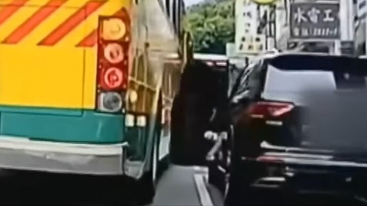 台北天母（7號）發生一起擦撞意外！（圖／東森新聞）