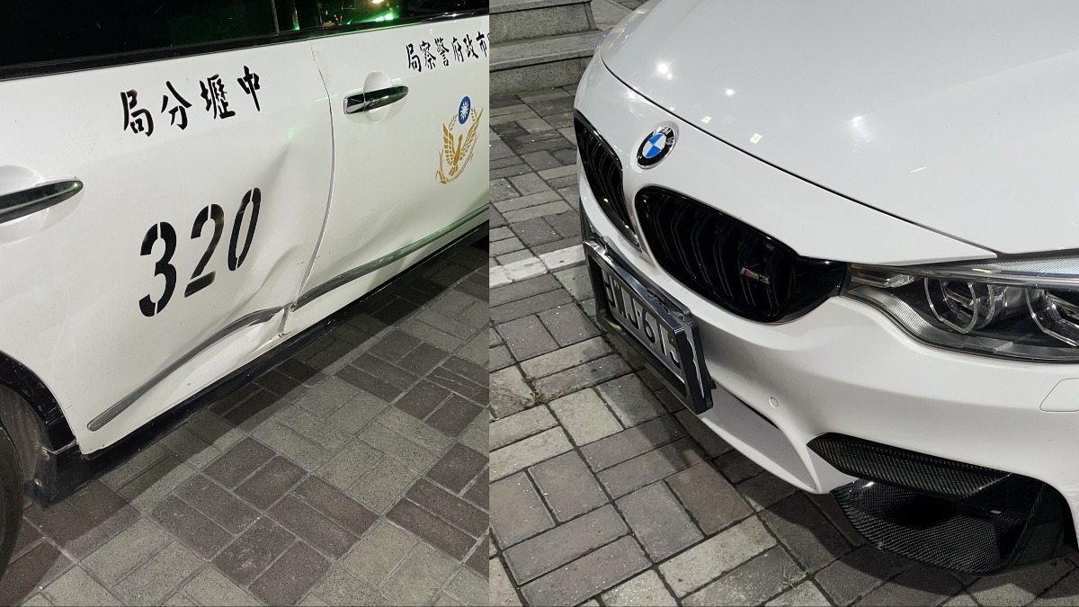 中壢一名男子，上月19日吸食笑氣遭民眾通報警方，警方趕抵後男子竟直接駕車衝撞警方，警方破窗後才順利將男子逮捕。（圖／翻攝畫面）