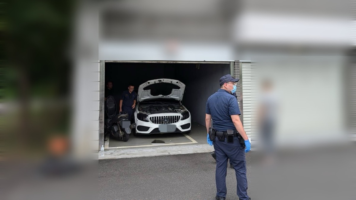 汐止有摩鐵傳出3人吸入汽車廢氣昏迷的事件。（圖／翻攝畫面）