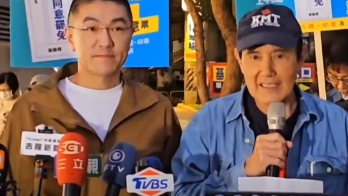 馬前總統到基隆站台，因為市長謝國樑罷免投票日只剩下3天。（圖／東森新聞）