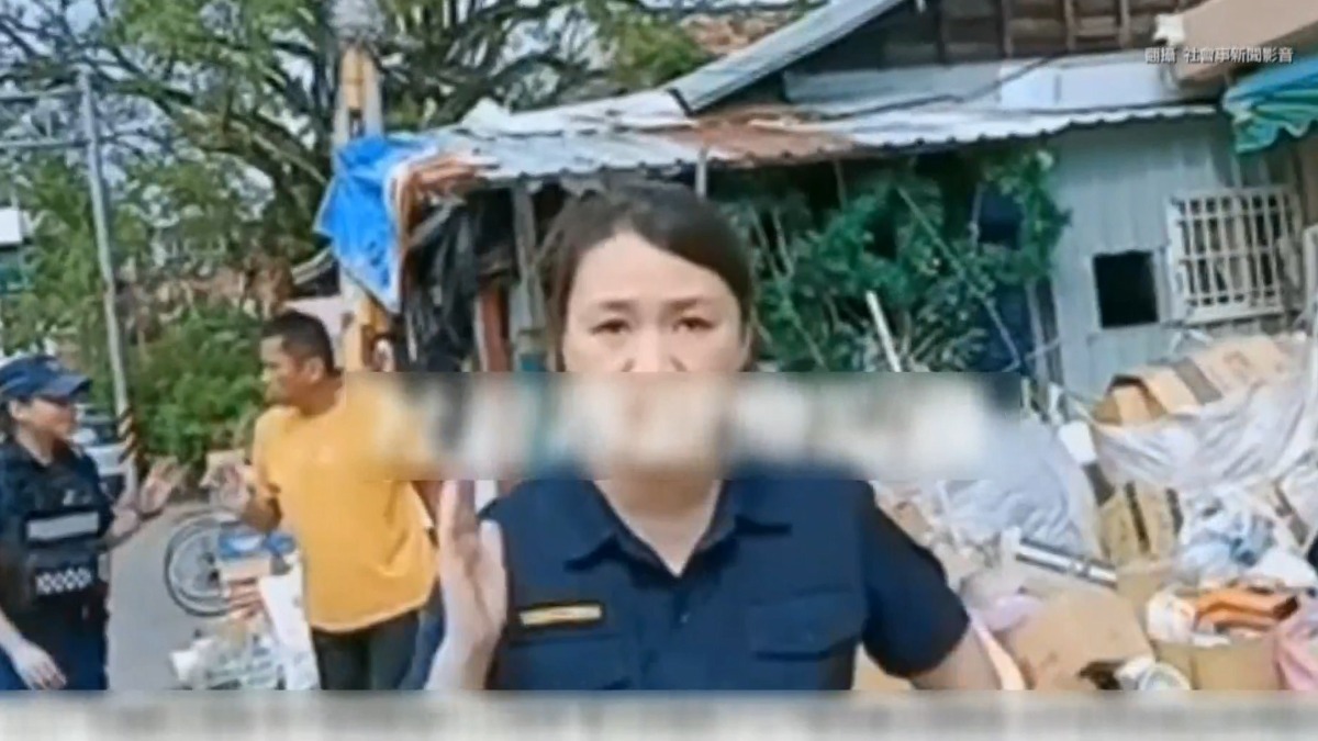 一名男子找警察麻煩，派出所女所長出面關切。（圖／翻攝自社會事新聞影音）