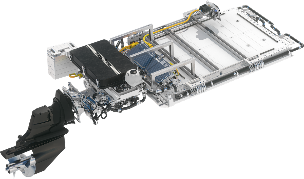 保時捷提供預先組裝的模組，包含高電壓電池、動力系統和控制單元。（圖／臺灣保時捷提供）