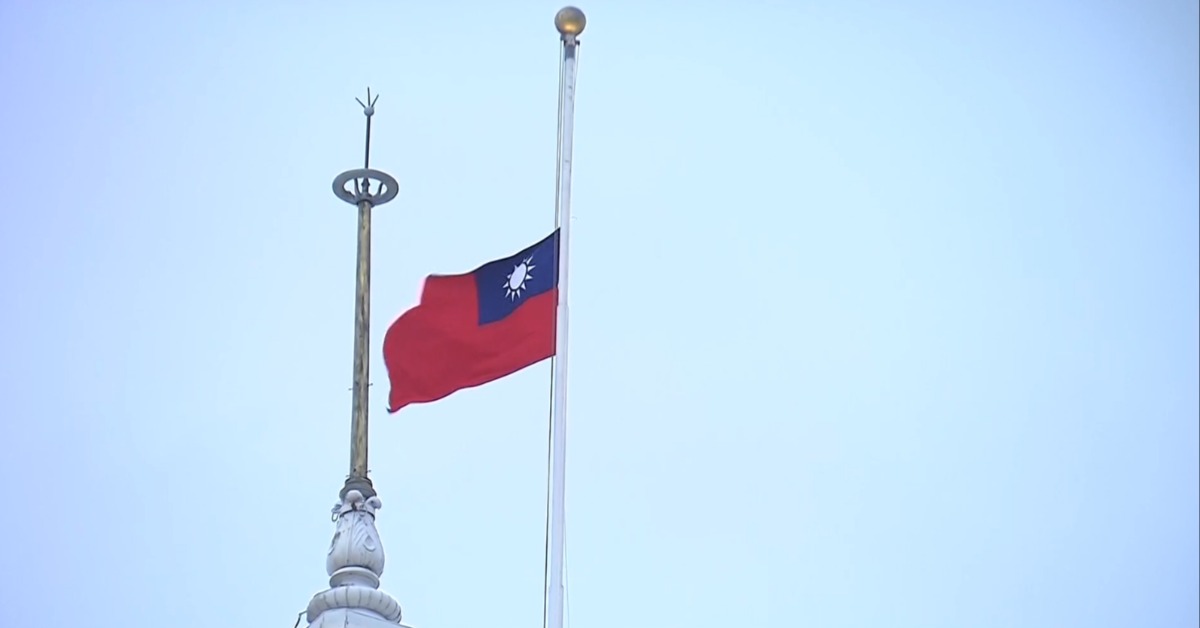 總統府升旗典禮。（圖／東森新聞）