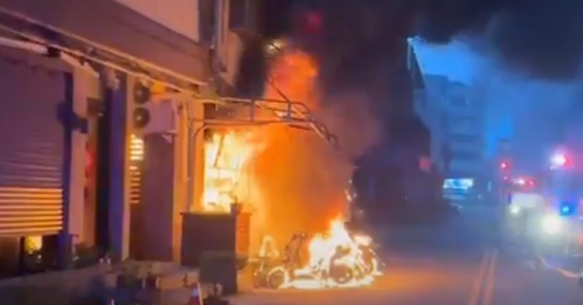 台中北區發生住宅火警。（圖／翻攝自記者爆料網）