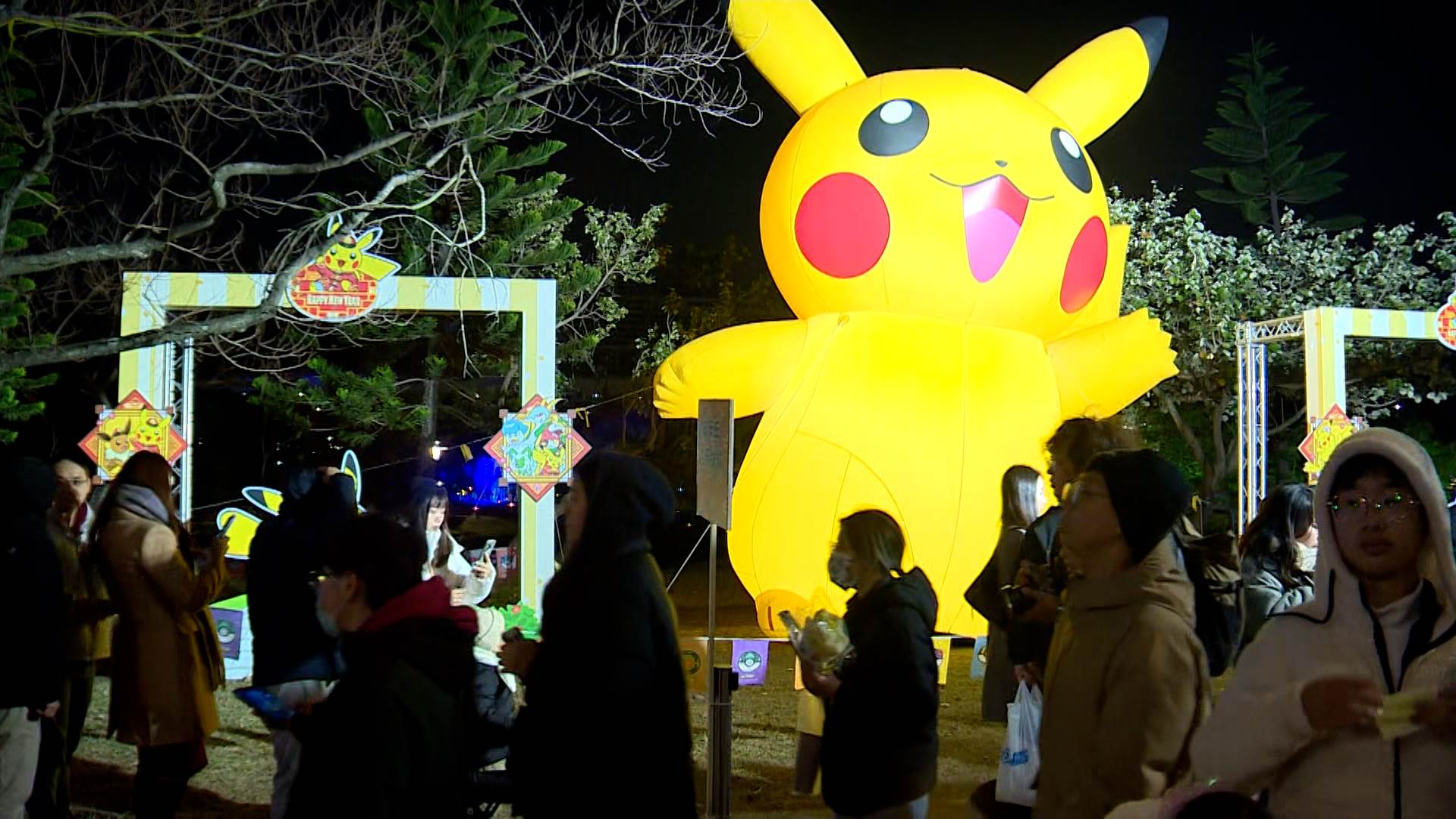 寶可夢燈區大受歡迎，卡比獸與皮卡丘等可愛角色成為孩子們的最愛。