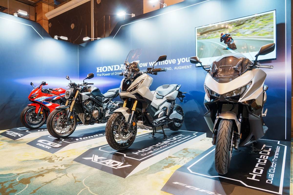 二輪於第二季將正式上市FORZA 750與X-ADV（右二），同時會逐步導入電氣化商品。（圖／林昱丞攝影）