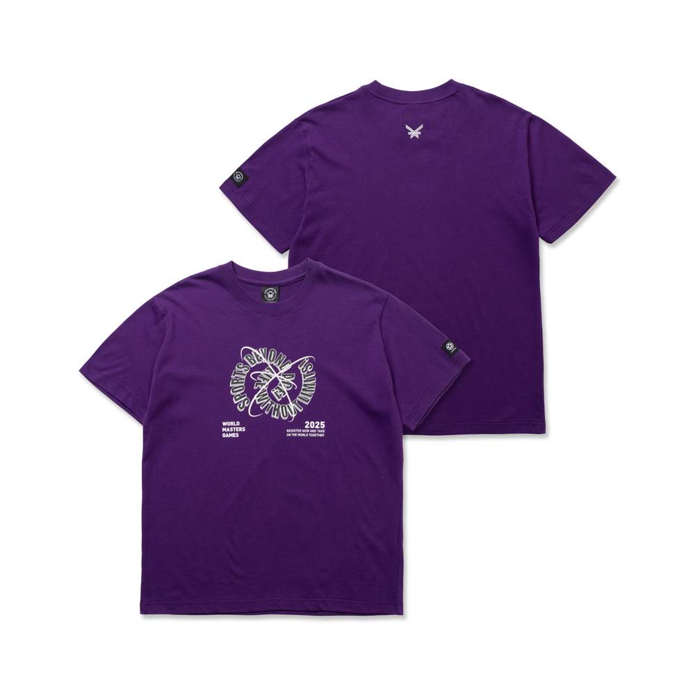 雙北世界壯年運動會 環型圖案TEE 紫 $790
