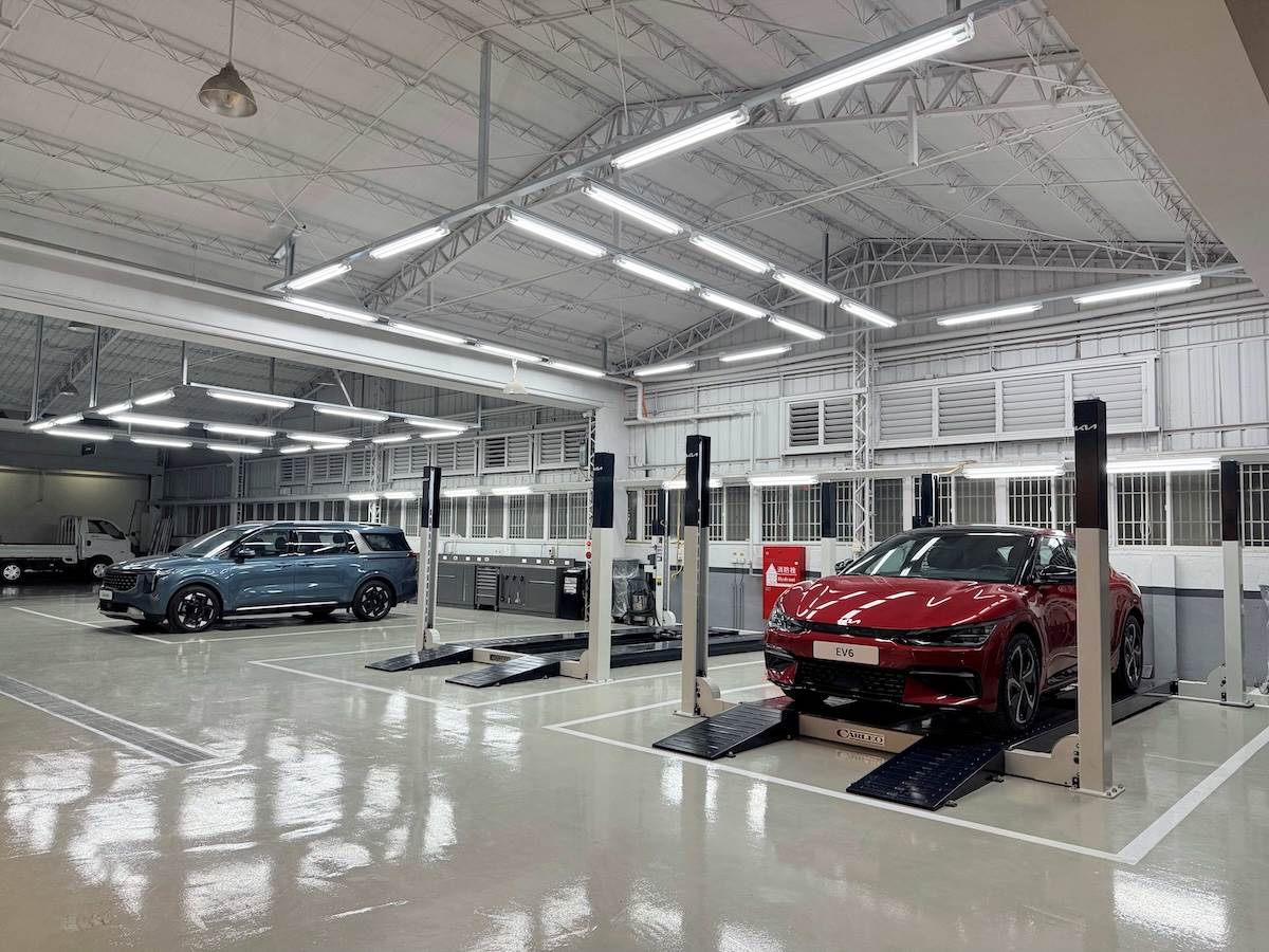 服務廠從專業電動維修區，到Kia商用車卡旺的專屬維修區通通都有。（圖／台灣森那美起亞提供）