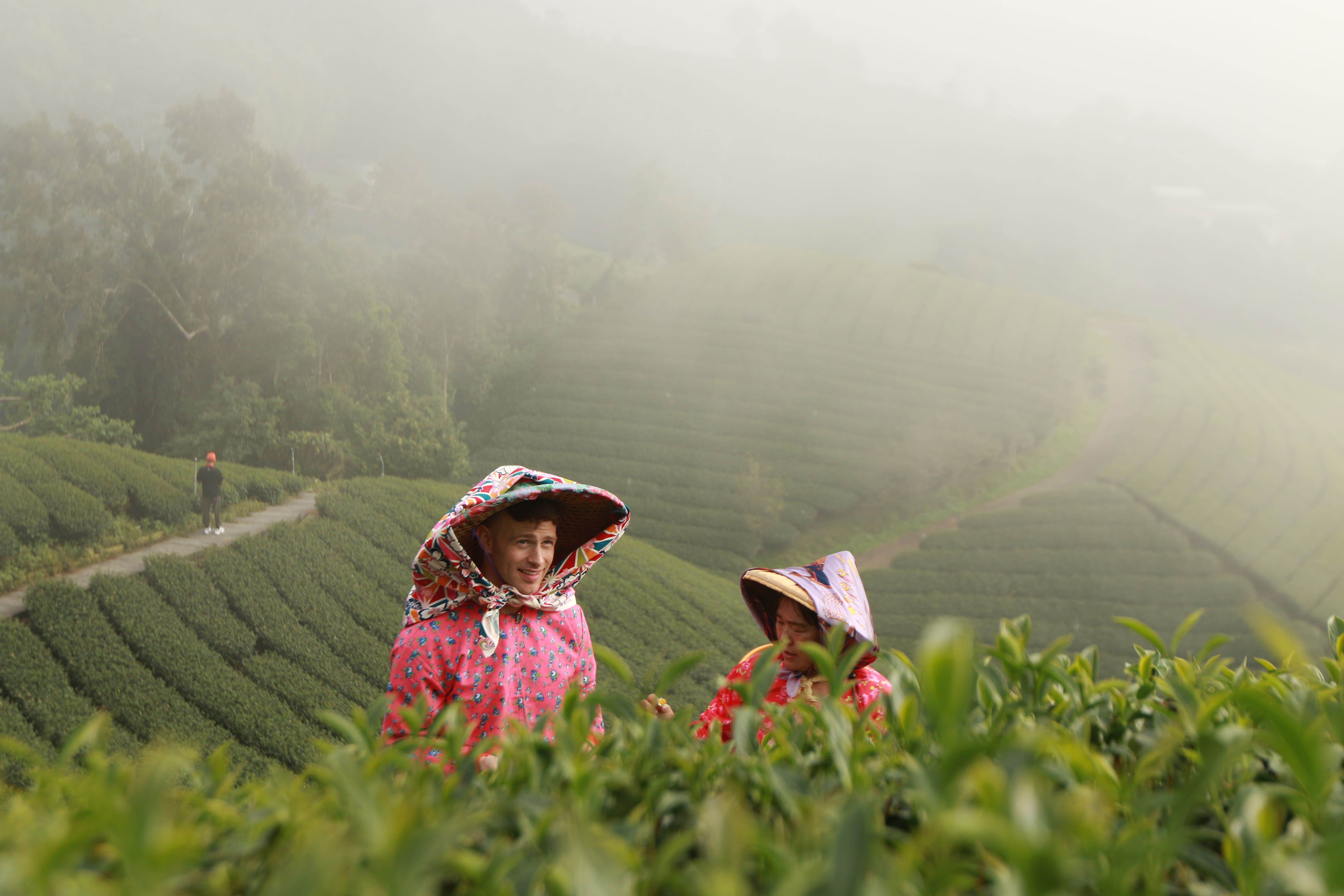 美國籍的Chase Nelson 倪誠志則漫步於秋季的山林步道，享受大自然的靜謐與芬芳。（圖／業者提供）