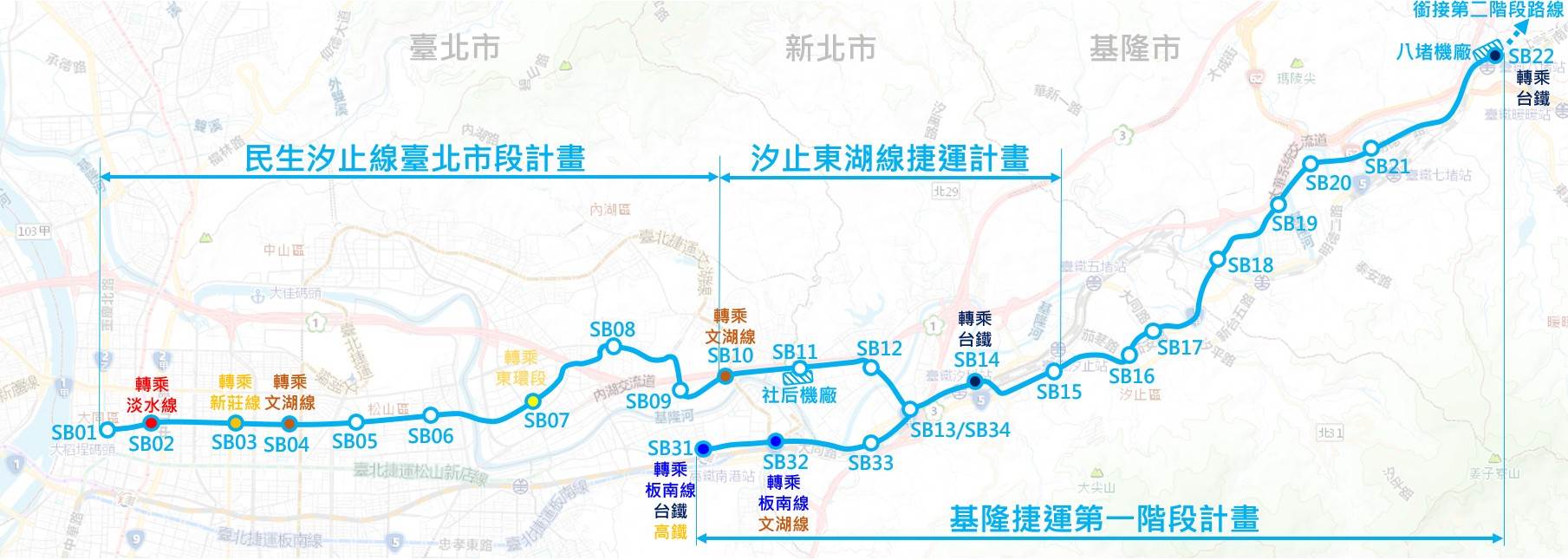 汐東線完工通車後，尖峰時段汐止市民到台北市內湖，可節省半小時的通勤時間，而且汐東線將與基隆捷運、臺北市民生線「無縫銜接軌」。（圖／新北市政府提供）