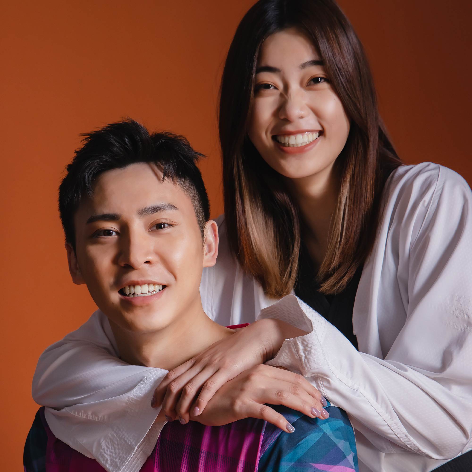 羅嘉翎與邱相榤運動員情侶檔一同擔任FOOTER 2025年品牌大使。（圖／FOOTER提供）