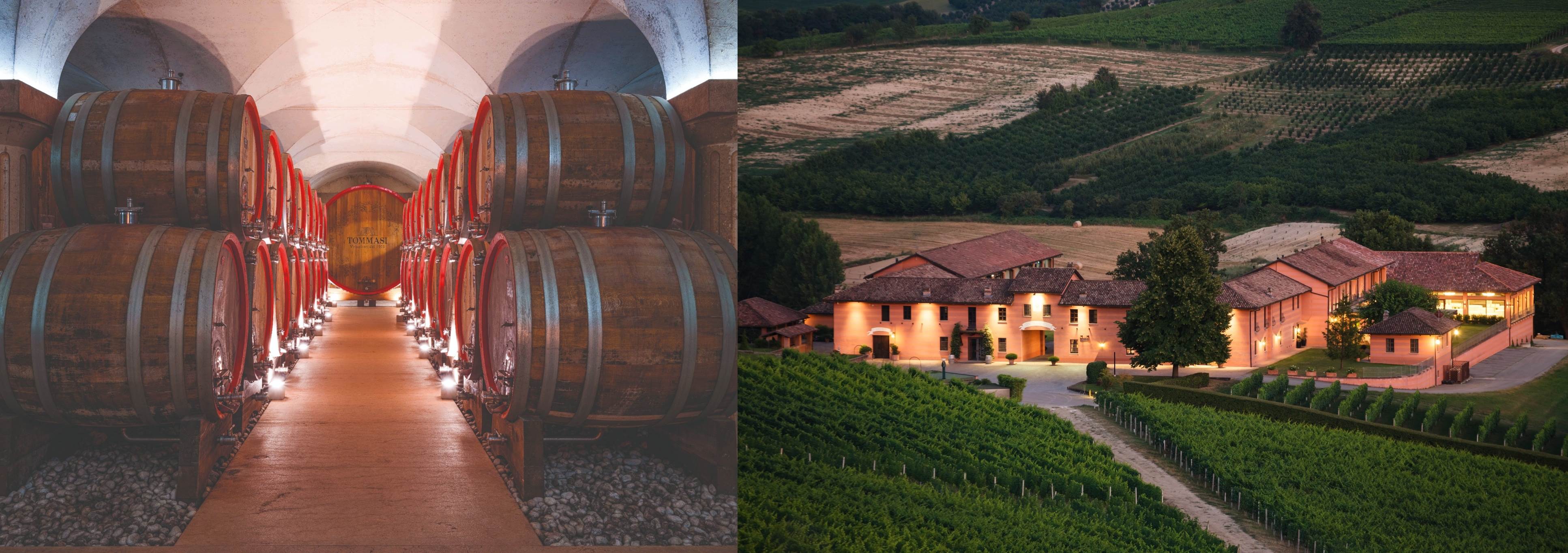 LEXUS 將帶領車主探索左圖中的 Tommasi 酒莊,旗艦酒款 Amarone 享譽全球,被譽為「義大利珍稀頂級紅酒的象徵」。右圖為將帶領車主探索釀造經典的有酒王之稱的 Barolo 的 Tenuta Carretta 酒莊。（圖／業者提供）