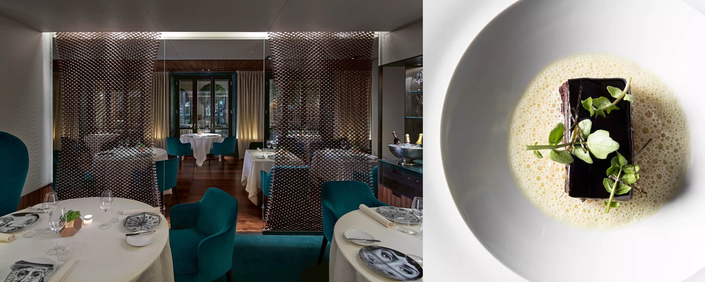  LEXUS BEYOND IN ITALY 旅程中將帶領 LEXUS 車主前往精選多間星級餐廳、由星級主廚操刀的創意義式料理,展開一趟義大利星級料理的沉浸式美學體驗!（圖／米蘭文華東方酒店 Seta 餐廳提供）