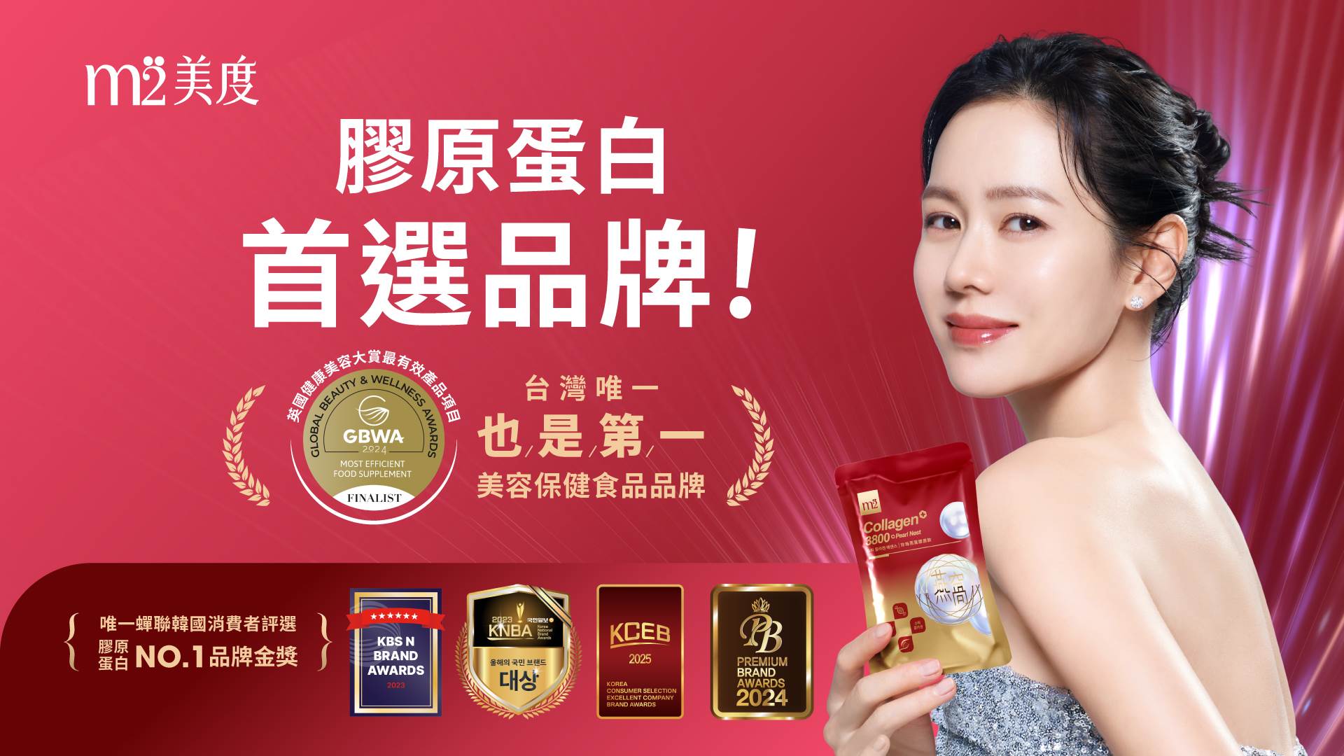 品牌以「科學驗證＋實際回購」為核心目標，打造真正有效的膠原補給，讓美麗變得更簡單。（圖／m２美度提供）