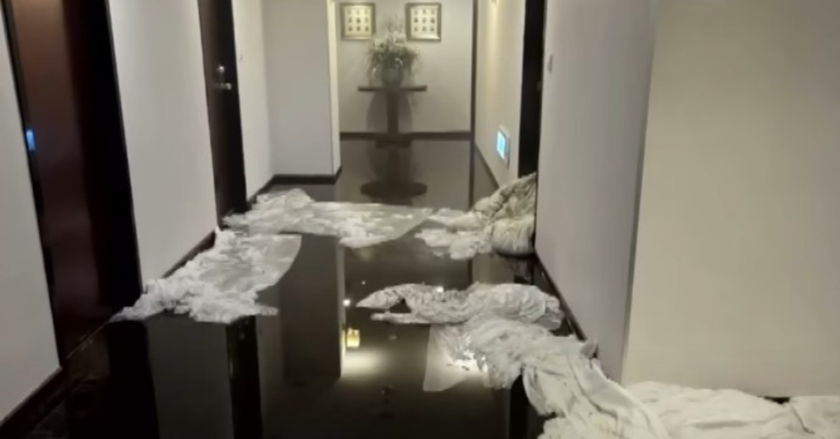 2房客抽菸燒毀床觸灑水系統 旅館走廊積水損百萬