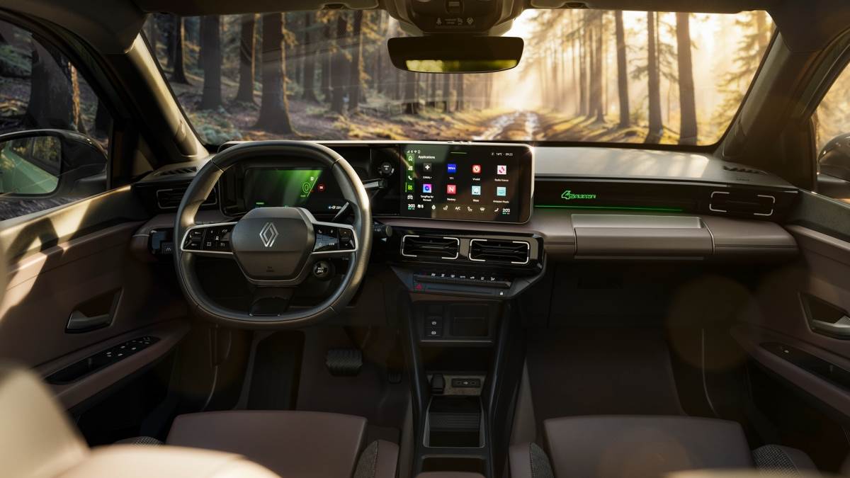 內裝配置基本上延續現行Renault 4 E-Tech標準版車型，科技感十足。（圖／雷諾提供）