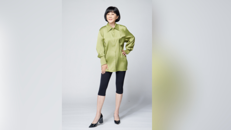 知名主持人吳淡如更是親自推薦，表示這條「PP塑崩打卡褲」不只修身效果驚人，「穿上的瞬間就像小了一號」。（圖／PP石墨烯提供）