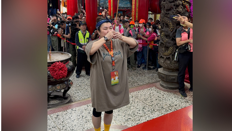 熱愛分享實穿好物的林美秀表示這條褲子穿上去很舒服。（圖／PP石墨烯提供）