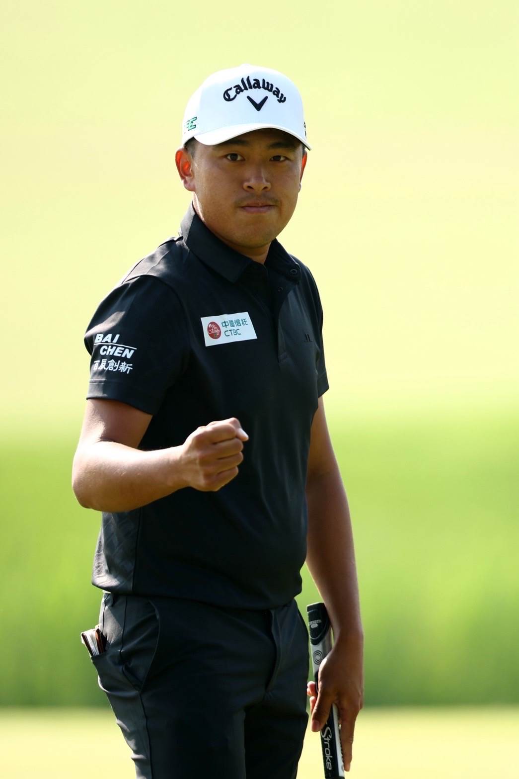 「不要放棄每一桿」,俞俊安即使小遇亂流也告訴自己專注當下,亦感謝中國信託的支持,讓他以更為穩定的心情備賽,能在球場上盡情發揮。(圖/俞俊安經紀人提供)