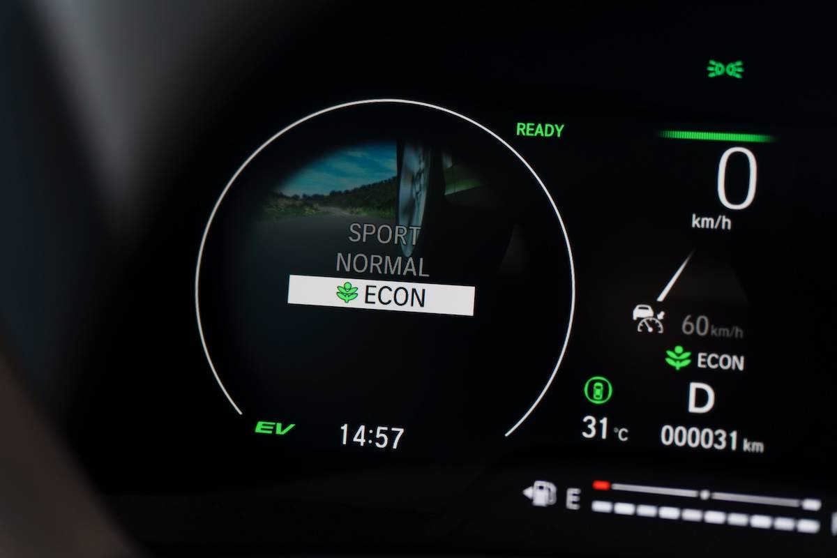 HR-V e:HEV搭載三種駕駛模式，分別是ECON、NORMAL與SPORT。（圖／林昱丞攝影）