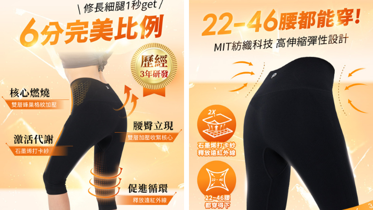 「剛好卡在小腿肚上方」的褲長，能巧妙露出女性最纖細的小腿部位。（圖／PP石墨烯提供）