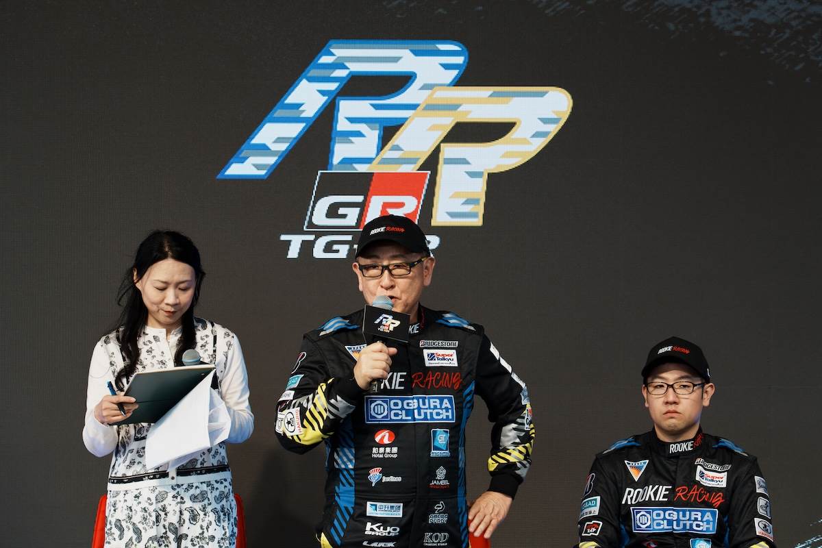 TG-RR車隊為TOYOTA GAZOO Racing與TOYOTA會長豐田章男（中）出資創立的ROOKIE Racing車隊共同聯名。（圖／林昱丞攝影。資料畫面）